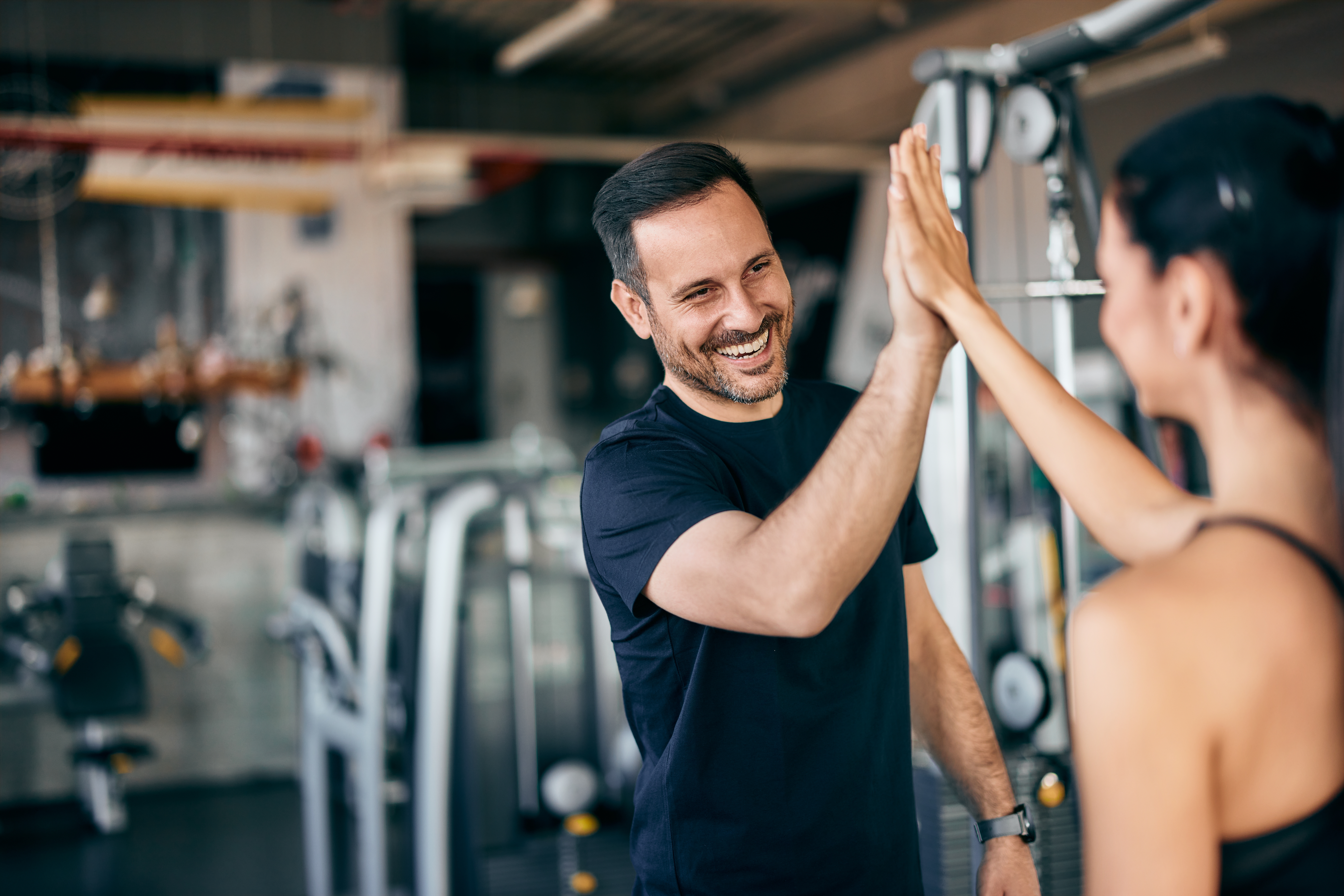 The,Gym,Couple,Finished,A,Good,Workout,At,The,Gym